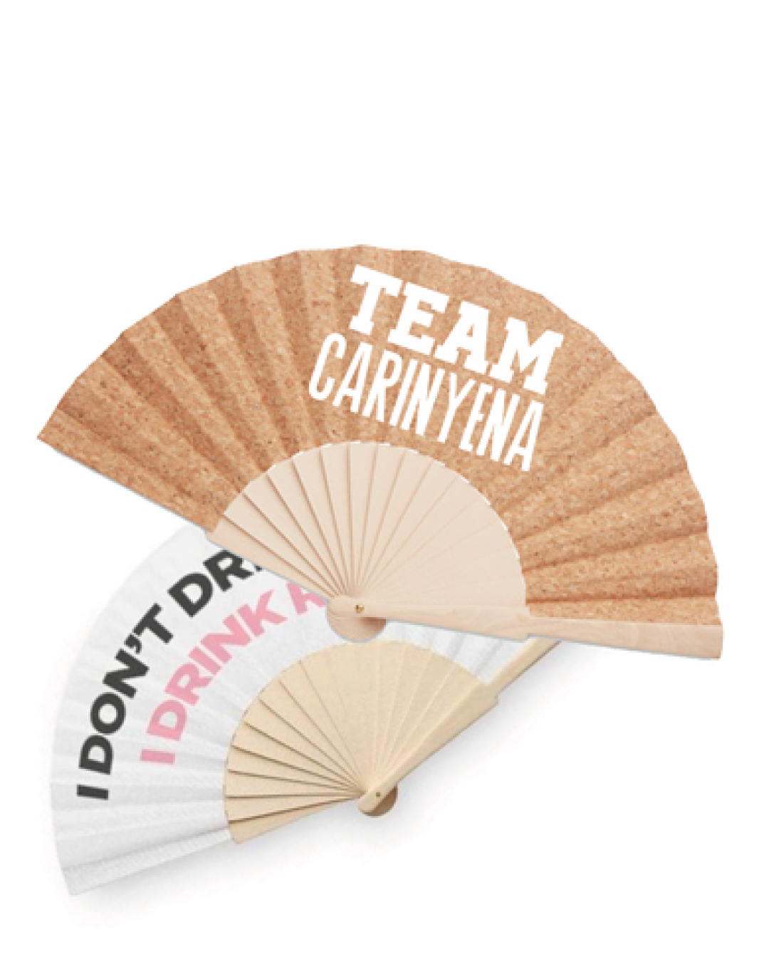 abanico de corcho personalizado para enoturismo